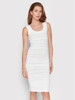 Elisabetta Franchi Γυναίκες Καθημερινά Φορέματα Φόρεμα καθημερινό AM-15B-22E2-V280 Λευκό Slim Fit