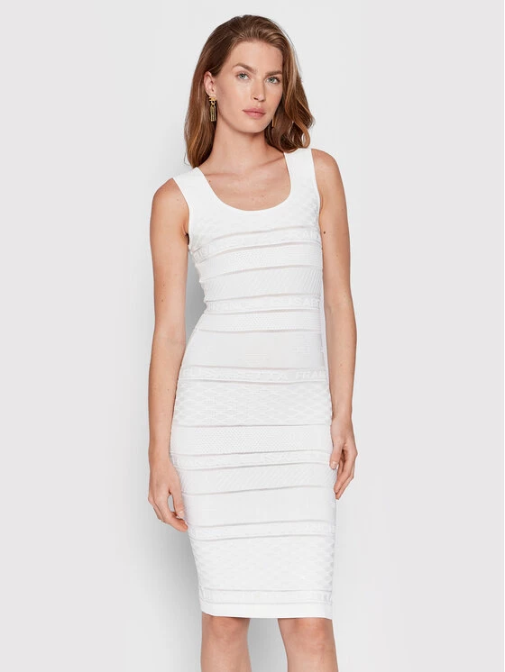 Elisabetta Franchi Γυναίκες Καθημερινά Φορέματα Φόρεμα καθημερινό AM-15B-22E2-V280 Λευκό Slim Fit 1 Elisabetta Franchi Γυναίκες Καθημερινά Φορέματα Φόρεμα καθημερινό AM-15B-22E2-V280 Λευκό Slim Fit