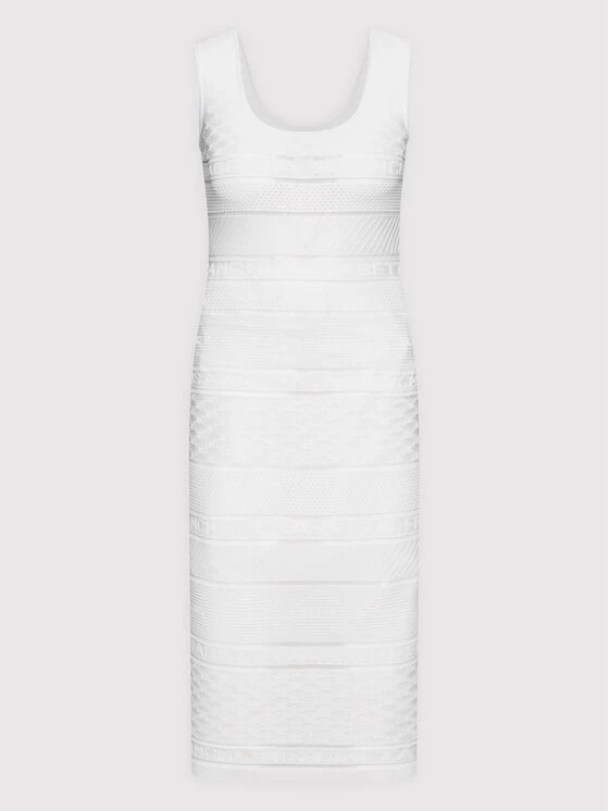 Elisabetta Franchi Γυναίκες Καθημερινά Φορέματα Φόρεμα καθημερινό AM-15B-22E2-V280 Λευκό Slim Fit 5 Elisabetta Franchi Γυναίκες Καθημερινά Φορέματα Φόρεμα καθημερινό AM-15B-22E2-V280 Λευκό Slim Fit - Image 5