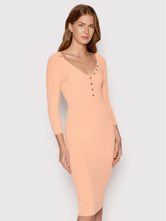 Elisabetta Franchi Γυναίκες Πλεκτά Φορέματα Φόρεμα υφασμάτινο AM-22S-22E2-V280 Πορτοκαλί Slim Fit 1 Elisabetta Franchi Γυναίκες Πλεκτά Φορέματα Φόρεμα υφασμάτινο AM-22S-22E2-V280 Πορτοκαλί Slim Fit