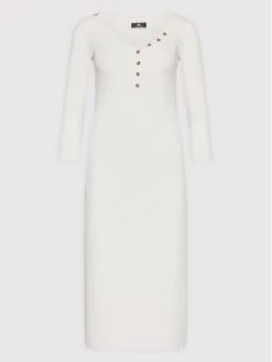 Elisabetta Franchi Γυναίκες Πλεκτά Φορέματα Φόρεμα υφασμάτινο AM-22S-22E2-V280 Λευκό Slim Fit -Elisabetta Franchi Εκπτώσεις unnamed file 2360