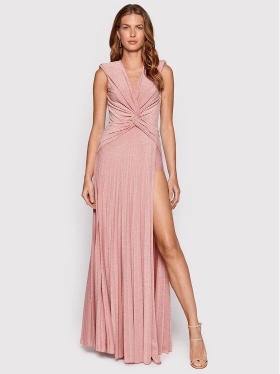 Elisabetta Franchi Γυναίκες Βραδινά Φορέματα Φόρεμα βραδινό AB-220-22E2-V400 Ροζ Regular Fit 2 Elisabetta Franchi Γυναίκες Βραδινά Φορέματα Φόρεμα βραδινό AB-220-22E2-V400 Ροζ Regular Fit - Image 2