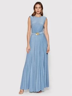 Elisabetta Franchi Γυναίκες Βραδινά Φορέματα Φόρεμα βραδινό AB-218-22E2-V540 Μπλε Slim Fit