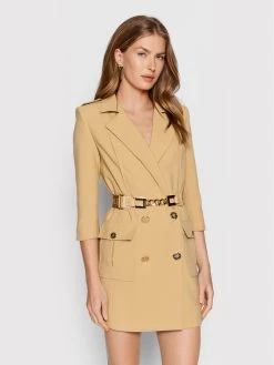 Elisabetta Franchi Γυναίκες Κοκτέιλ Φορέματα Φόρεμα κοκτέιλ AB-207-22E2-V580 Μπεζ Regular Fit