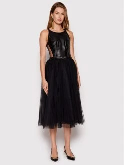 Elisabetta Franchi Γυναίκες Κοκτέιλ Φορέματα Φόρεμα κοκτέιλ AB-208-22E2-V600 Μαύρο Regular Fit