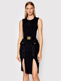 Elisabetta Franchi Γυναίκες Κοκτέιλ Φορέματα Φόρεμα κοκτέιλ AB-207-22E2-V580 Μαύρο Regular Fit