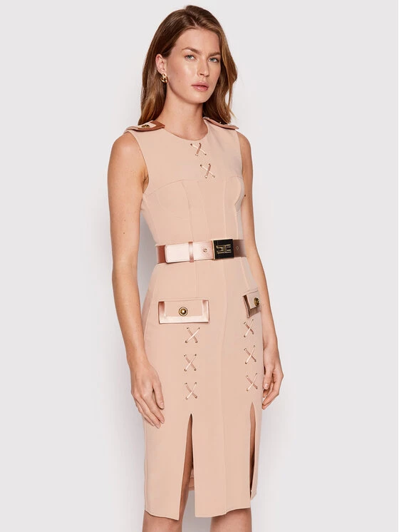 Elisabetta Franchi Γυναίκες Κοκτέιλ Φορέματα Φόρεμα κοκτέιλ AB-203-22E2-V550 Ροζ Slim Fit 1 Elisabetta Franchi Γυναίκες Κοκτέιλ Φορέματα Φόρεμα κοκτέιλ AB-203-22E2-V550 Ροζ Slim Fit