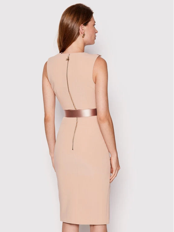 Elisabetta Franchi Γυναίκες Κοκτέιλ Φορέματα Φόρεμα κοκτέιλ AB-203-22E2-V550 Ροζ Slim Fit 3 Elisabetta Franchi Γυναίκες Κοκτέιλ Φορέματα Φόρεμα κοκτέιλ AB-203-22E2-V550 Ροζ Slim Fit - Image 3