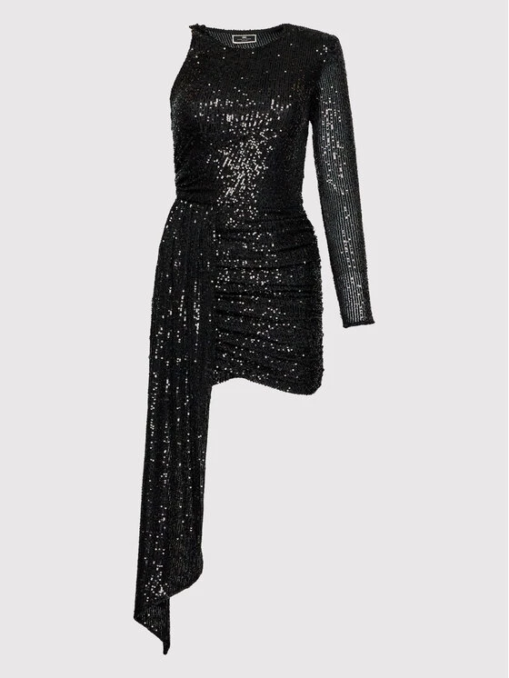 Elisabetta Franchi Γυναίκες Κοκτέιλ Φορέματα Φόρεμα κοκτέιλ AB-176-22E2-V440 Μαύρο Regular Fit 5 Elisabetta Franchi Γυναίκες Κοκτέιλ Φορέματα Φόρεμα κοκτέιλ AB-176-22E2-V440 Μαύρο Regular Fit - Image 5