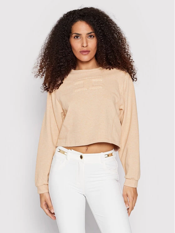Elisabetta Franchi Γυναίκες Μπλούζες Μπλούζα MD-015-21E2-V190 Μπεζ Regular Fit 1 Elisabetta Franchi Γυναίκες Μπλούζες Μπλούζα MD-015-21E2-V190 Μπεζ Regular Fit