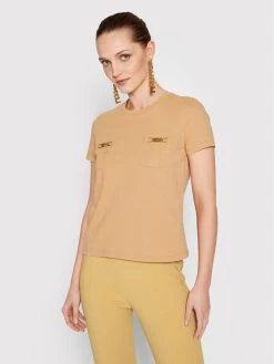 Elisabetta Franchi Γυναίκες T-shirts T-Shirt MA-010-21E2-V160 Μπεζ Regular Fit