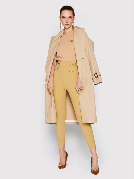 Elisabetta Franchi Γυναίκες T-shirts T-Shirt MA-010-21E2-V160 Μπεζ Regular Fit 2 Elisabetta Franchi Γυναίκες T-shirts T-Shirt MA-010-21E2-V160 Μπεζ Regular Fit - Image 2