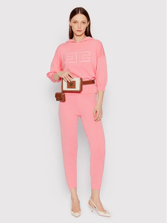 Elisabetta Franchi Γυναίκες Παντελόνια Φόρμας Παντελόνι φόρμας KP-22B-21E2-V240 Ροζ Regular Fit 2 Elisabetta Franchi Γυναίκες Παντελόνια Φόρμας Παντελόνι φόρμας KP-22B-21E2-V240 Ροζ Regular Fit - Image 2