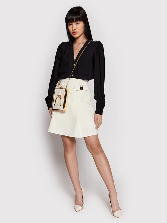 Elisabetta Franchi Γυναίκες Casual Πουκάμισα Πουκάμισο CA-006-21E2-V320 Μαύρο Regular Fit 2 Elisabetta Franchi Γυναίκες Casual Πουκάμισα Πουκάμισο CA-006-21E2-V320 Μαύρο Regular Fit - Image 2