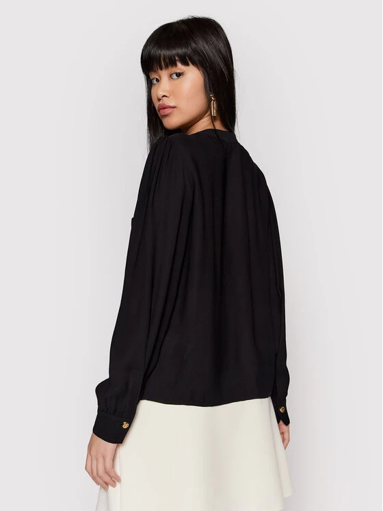 Elisabetta Franchi Γυναίκες Casual Πουκάμισα Πουκάμισο CA-006-21E2-V320 Μαύρο Regular Fit 3 Elisabetta Franchi Γυναίκες Casual Πουκάμισα Πουκάμισο CA-006-21E2-V320 Μαύρο Regular Fit - Image 3