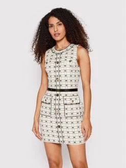 Elisabetta Franchi Γυναίκες Κοκτέιλ Φορέματα Φόρεμα κοκτέιλ AB-047-21E2-V620 Μπεζ Slim Fit