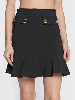 Elisabetta Franchi Γυναίκες Φούστα Mini GO-499-27E2-V300 Μαύρο Slim Fit