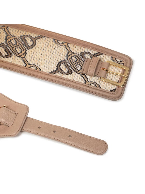 Elisabetta Franchi Γυναίκες Ζώνες Ζώνη Γυναικεία CT-06S-11E2-V260 Μπεζ 3 Elisabetta Franchi Γυναίκες Ζώνες Ζώνη Γυναικεία CT-06S-11E2-V260 Μπεζ - Image 3