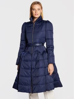 Elisabetta Franchi Γυναίκες Χειμωνιάτικα Μπουφάν Μπουφάν πουπουλένιο PI-45Z-26E2-V700 Σκούρο μπλε Regular Fit