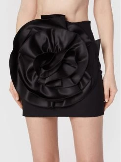 Elisabetta Franchi Γυναίκες Φούστα Mini GO-470-27E2-V270 Μαύρο Slim Fit