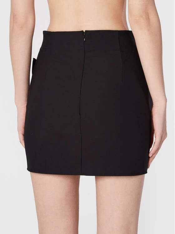 Elisabetta Franchi Γυναίκες Φούστα Mini GO-470-27E2-V270 Μαύρο Slim Fit 3 Elisabetta Franchi Γυναίκες Φούστα Mini GO-470-27E2-V270 Μαύρο Slim Fit - Image 3