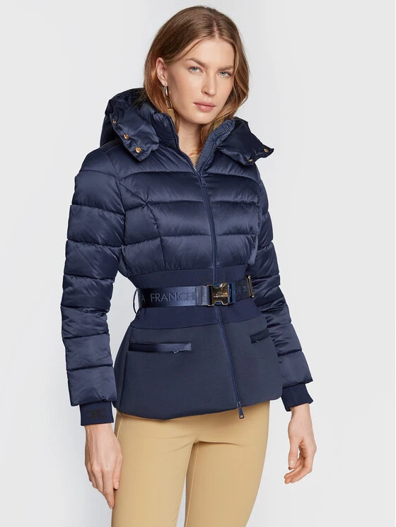 Elisabetta Franchi Γυναίκες Πουπουλένια Μπουφάν Μπουφάν πουπουλένιο PI-40H-26E2-V590 Σκούρο μπλε Slim Fit 1 Elisabetta Franchi Γυναίκες Πουπουλένια Μπουφάν Μπουφάν πουπουλένιο PI-40H-26E2-V590 Σκούρο μπλε Slim Fit