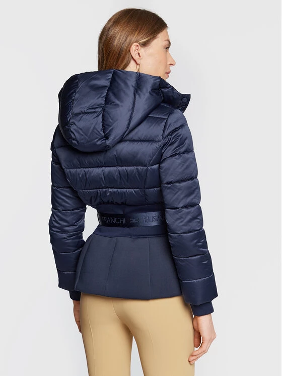 Elisabetta Franchi Γυναίκες Πουπουλένια Μπουφάν Μπουφάν πουπουλένιο PI-40H-26E2-V590 Σκούρο μπλε Slim Fit 3 Elisabetta Franchi Γυναίκες Πουπουλένια Μπουφάν Μπουφάν πουπουλένιο PI-40H-26E2-V590 Σκούρο μπλε Slim Fit - Image 3