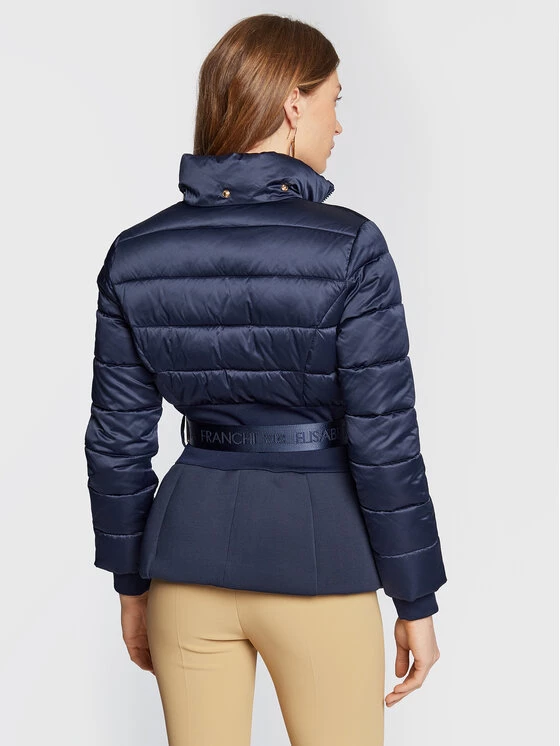 Elisabetta Franchi Γυναίκες Πουπουλένια Μπουφάν Μπουφάν πουπουλένιο PI-40H-26E2-V590 Σκούρο μπλε Slim Fit 4 Elisabetta Franchi Γυναίκες Πουπουλένια Μπουφάν Μπουφάν πουπουλένιο PI-40H-26E2-V590 Σκούρο μπλε Slim Fit - Image 4
