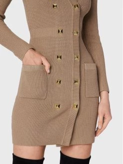 Elisabetta Franchi Γυναίκες Πλεκτά Φορέματα Φόρεμα υφασμάτινο AM-39S-26E2-V500 Μπεζ Slim Fit -Elisabetta Franchi Εκπτώσεις unnamed file 362