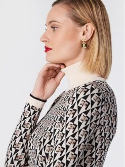 Elisabetta Franchi Γυναίκες Πλεκτά Φορέματα Φόρεμα υφασμάτινο AM-59Q-26E2-V330 Μπεζ Slim Fit -Elisabetta Franchi Εκπτώσεις unnamed file 373