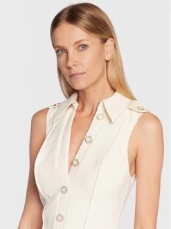 Elisabetta Franchi Γυναίκες Καθημερινά Φορέματα Φόρεμα καθημερινό AB-262-27E2-V460 Εκρού Slim Fit -Elisabetta Franchi Εκπτώσεις unnamed file 38