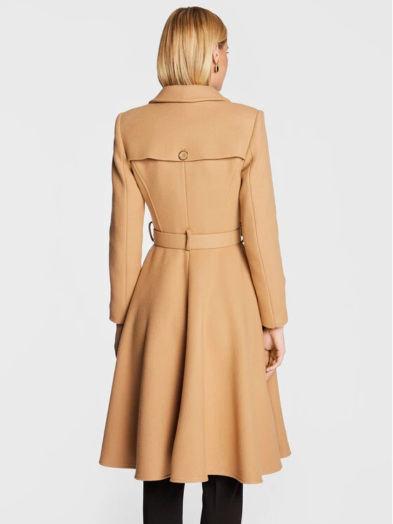 Elisabetta Franchi Γυναίκες Χειμωνιάτικα Παλτά Μάλλινο παλτό CP-001-26E2-V1100 Καφέ Regular Fit 3 Elisabetta Franchi Γυναίκες Χειμωνιάτικα Παλτά Μάλλινο παλτό CP-001-26E2-V1100 Καφέ Regular Fit - Image 3