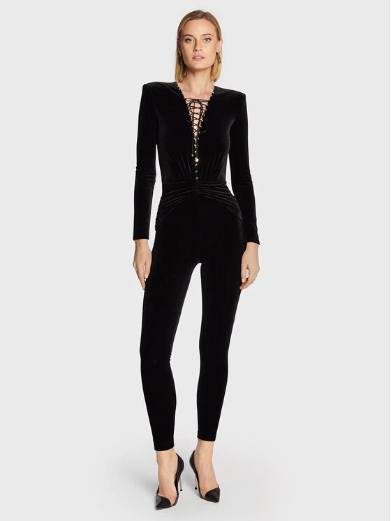 Elisabetta Franchi Γυναίκες Ολόσωμες Φόρμες Ολόσωμη φόρμα TU-019-27E2-V520 Μαύρο Slim Fit 1 Elisabetta Franchi Γυναίκες Ολόσωμες Φόρμες Ολόσωμη φόρμα TU-019-27E2-V520 Μαύρο Slim Fit