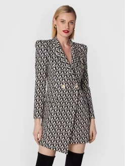 Elisabetta Franchi Γυναίκες Καθημερινά Φορέματα Φόρεμα κοκτέιλ AB-159-26E2-V500 Μαύρο Regular Fit