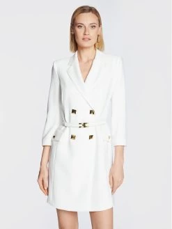 Elisabetta Franchi Γυναίκες Κοκτέιλ Φορέματα Φόρεμα κοκτέιλ AB-167-27E2-V550 Λευκό Regular Fit