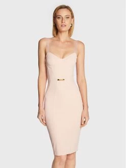 Elisabetta Franchi Γυναίκες Κοκτέιλ Φορέματα Φόρεμα κοκτέιλ AB-191-26E2-V330 Ροζ Slim Fit