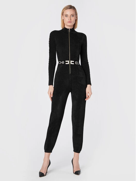 Elisabetta Franchi Γυναίκες Ολόσωμες Φόρμες Ολόσωμη φόρμα KT-19S-26E2-V520 Μαύρο Slim Fit 1 Elisabetta Franchi Γυναίκες Ολόσωμες Φόρμες Ολόσωμη φόρμα KT-19S-26E2-V520 Μαύρο Slim Fit