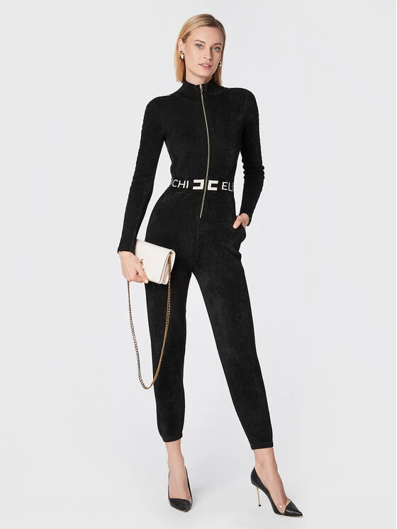 Elisabetta Franchi Γυναίκες Ολόσωμες Φόρμες Ολόσωμη φόρμα KT-19S-26E2-V520 Μαύρο Slim Fit 2 Elisabetta Franchi Γυναίκες Ολόσωμες Φόρμες Ολόσωμη φόρμα KT-19S-26E2-V520 Μαύρο Slim Fit - Image 2