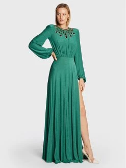 Elisabetta Franchi Γυναίκες Βραδινά Φορέματα Φόρεμα βραδινό AB-260-27E2-V700 Πράσινο Regular Fit