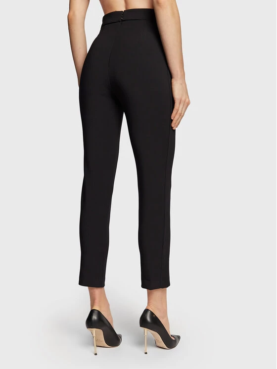 Elisabetta Franchi Γυναίκες Υφασμάτινα Παντελόνια Παντελόνι υφασμάτινο PA-035-27E2 Μαύρο Slim Fit 3 Elisabetta Franchi Γυναίκες Υφασμάτινα Παντελόνια Παντελόνι υφασμάτινο PA-035-27E2 Μαύρο Slim Fit - Image 3