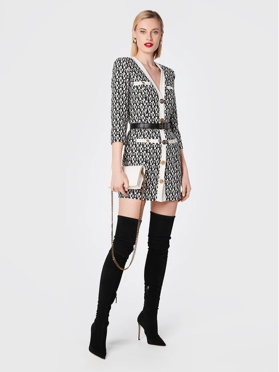 Elisabetta Franchi Γυναίκες Καθημερινά Φορέματα Φόρεμα καθημερινό AB-165-26E2-V580 Μαύρο Slim Fit 2 Elisabetta Franchi Γυναίκες Καθημερινά Φορέματα Φόρεμα καθημερινό AB-165-26E2-V580 Μαύρο Slim Fit - Image 2