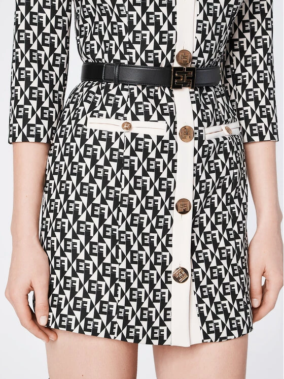 Elisabetta Franchi Γυναίκες Καθημερινά Φορέματα Φόρεμα καθημερινό AB-165-26E2-V580 Μαύρο Slim Fit 5 Elisabetta Franchi Γυναίκες Καθημερινά Φορέματα Φόρεμα καθημερινό AB-165-26E2-V580 Μαύρο Slim Fit - Image 5