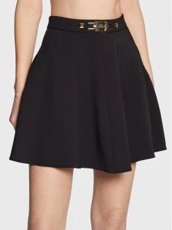 Elisabetta Franchi Γυναίκες Mini Φούστα σε γραμμή Α GO-500-27E2-V280 Μαύρο Regular Fit