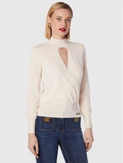 Elisabetta Franchi Γυναίκες Πουλόβερ MK-53S-26E2-V280 Μπεζ Regular Fit