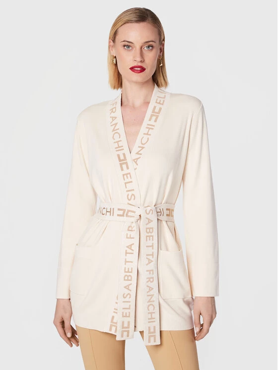 Elisabetta Franchi Γυναίκες Ζακέτες Ζακέτα MK-39S-26E2-V380 Μπεζ Regular Fit 1 Elisabetta Franchi Γυναίκες Ζακέτες Ζακέτα MK-39S-26E2-V380 Μπεζ Regular Fit