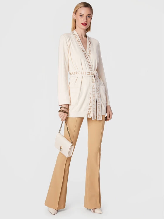 Elisabetta Franchi Γυναίκες Ζακέτες Ζακέτα MK-39S-26E2-V380 Μπεζ Regular Fit 2 Elisabetta Franchi Γυναίκες Ζακέτες Ζακέτα MK-39S-26E2-V380 Μπεζ Regular Fit - Image 2