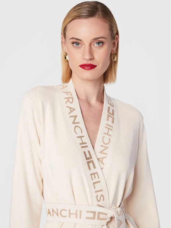 Elisabetta Franchi Γυναίκες Ζακέτες Ζακέτα MK-39S-26E2-V380 Μπεζ Regular Fit 4 Elisabetta Franchi Γυναίκες Ζακέτες Ζακέτα MK-39S-26E2-V380 Μπεζ Regular Fit - Image 4