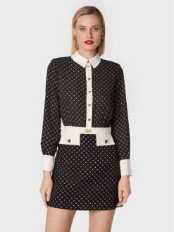 Elisabetta Franchi Γυναίκες Φορέματα σε Στυλ Πουκάμισο & Σεμιζιέ Φόρεμα πουκάμισο AB-307-27E2-V495 Μαύρο Regular Fit