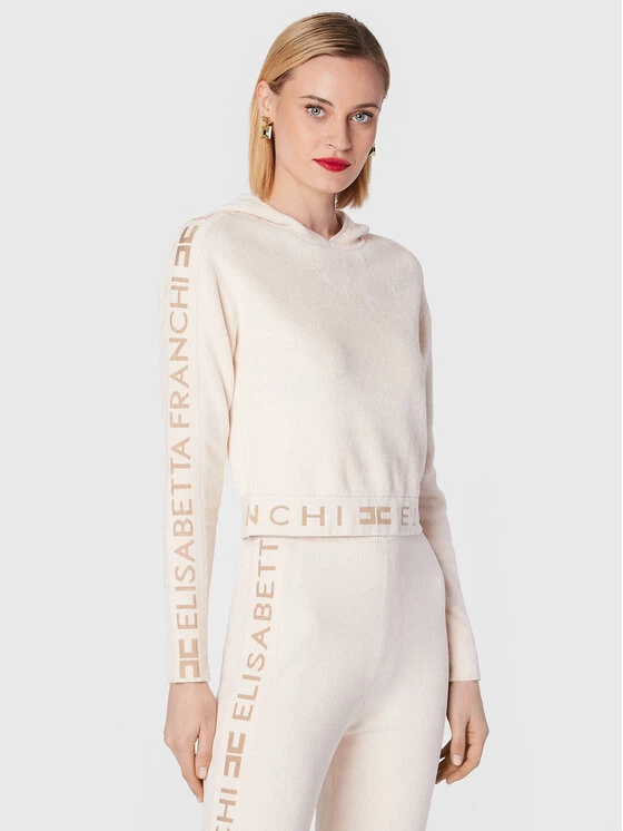 Elisabetta Franchi Γυναίκες Μπλούζες Χωρίς Φερμουάρ Μπλούζα MK-45S-26E2-V390 Μπεζ Regular Fit 1 Elisabetta Franchi Γυναίκες Μπλούζες Χωρίς Φερμουάρ Μπλούζα MK-45S-26E2-V390 Μπεζ Regular Fit