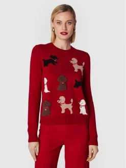 Elisabetta Franchi Γυναίκες Πουλόβερ MK-58S-27E2-V340 Κόκκινο Regular Fit